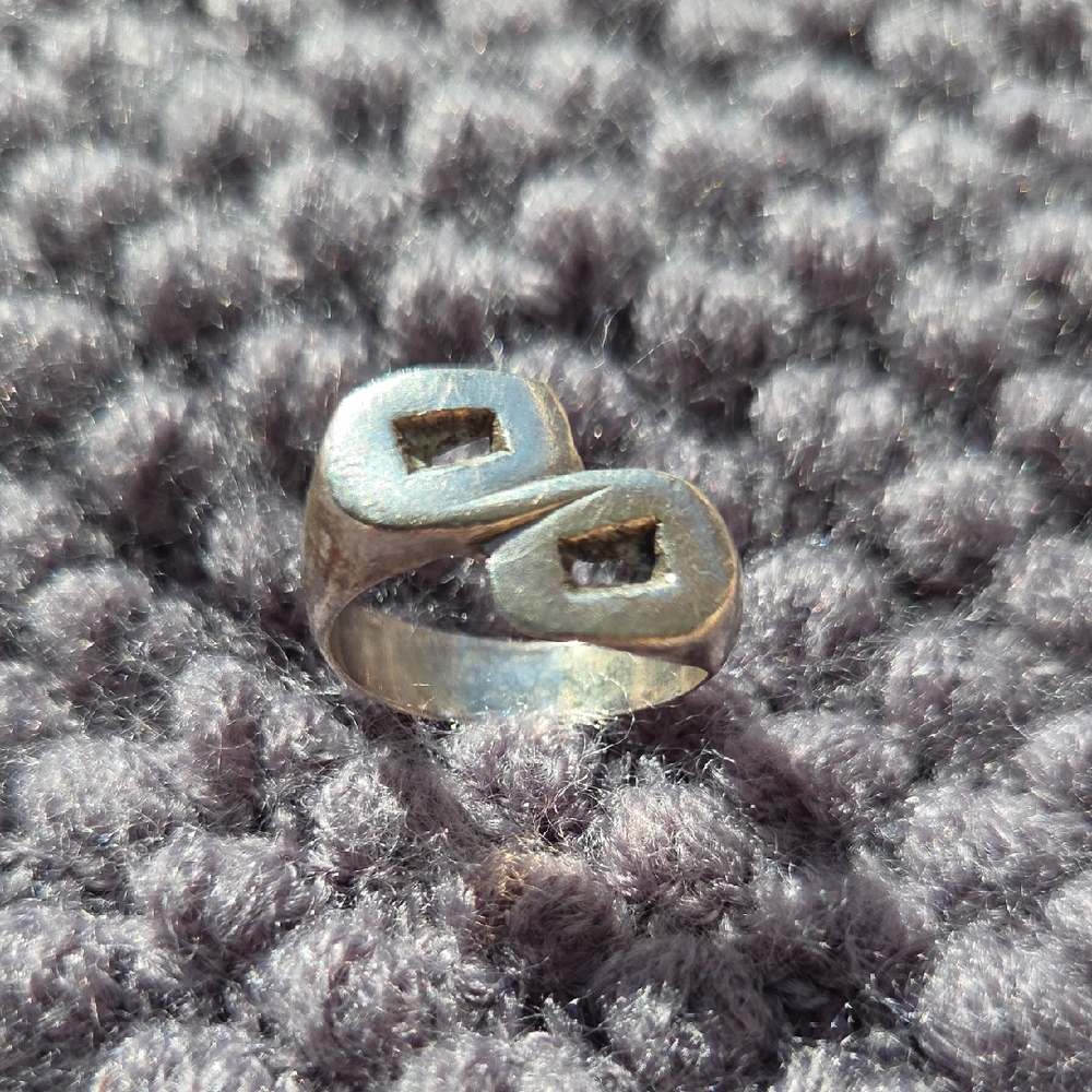 Silver Geometric Ring